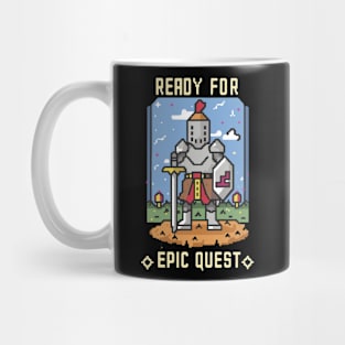 READY FOR EPIC QUESTS funny 8bit retro pixel gaming Mug